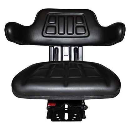 TRAC SEATS BLACK WAFFLE STYLE UNIVERSAL TRACTOR SUSPENSION SEAT WITH TILT FITS FORD/NEW HOLLAND 2000 2310 2600 2610 2810 2910