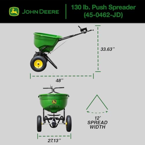 John Deere 130 lb. Capacity Push Broadcast Spreader 45-0462-JD