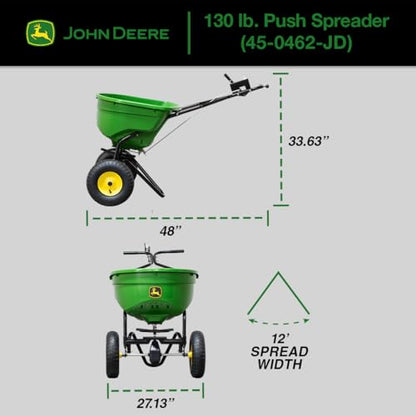 John Deere 130 lb. Capacity Push Broadcast Spreader 45-0462-JD