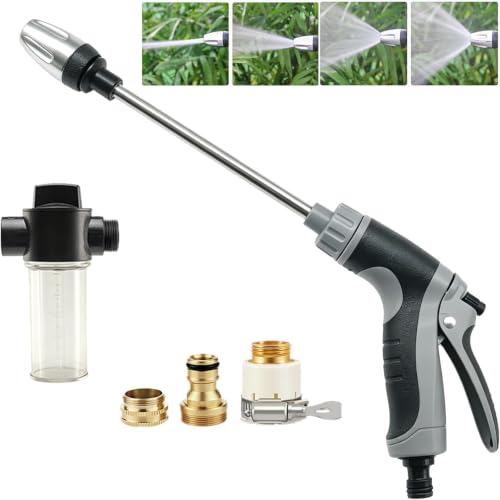 High Pressure Hose Nozzle with 4 Spray Modes, Adjustable Water Spray Gun