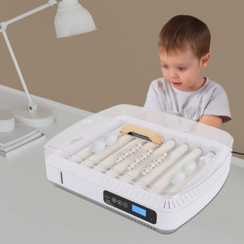 Egg Incubator 35 Eggs, Fully Automatic Digital Hatcher, Precise Temp Control 68-122°F, Poultry Hatching Machine with Auto Egg Turner, for Chicken Duck Goose Quail Parrot - size: 35 Eggs