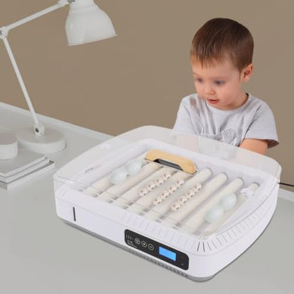 Egg Incubator 35 Eggs, Fully Automatic Digital Hatcher, Precise Temp Control 68-122°F, Poultry Hatching Machine with Auto Egg Turner, for Chicken Duck Goose Quail Parrot - size: 35 Eggs