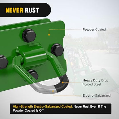 Nilight 1/2" Heavy Duty Trailer D Ring Tie Down Anchors with Backing Plates - color: Dark Green, size: D Ring