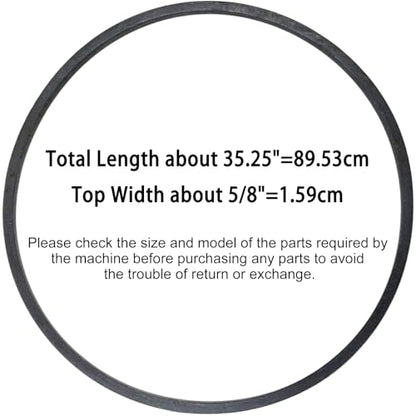 954-05040 Lawn Mower Drive Belt for MTD Bolens Craftsman Cub Cadet Husky Poulan Troy-Bilt Yard Machines Yard Man Lawn Tractor, Replaces 754-0241 954-0241A 754-0241A (5/8" x 35 1/4")