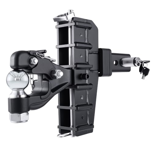 Adjustable Pintle Hitch Combination, 2" Receiver, 2-5/16" Ball - size: 2" Receiver