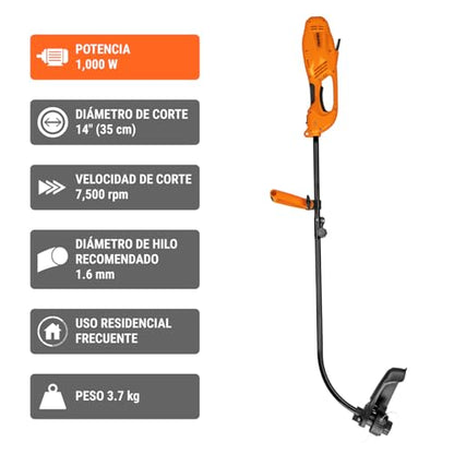 Brushcutter power 1000 W, 14 'of handle cut' D '