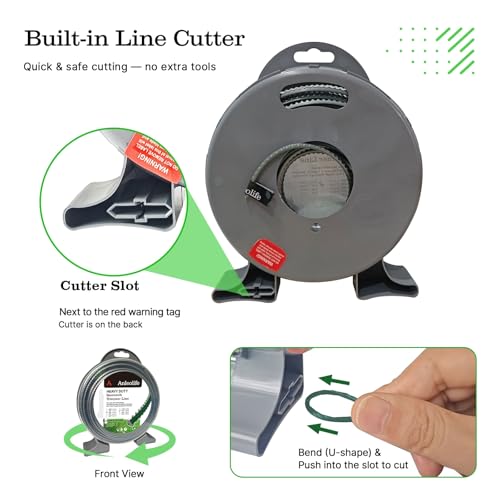 Anleolife .140" Sawtooth Trimmer Line for Walk-Behind Mowers, 108ft 1 lb - color: 1-lb Sawtooth .140