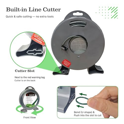 Anleolife .140" Sawtooth Trimmer Line for Walk-Behind Mowers, 108ft 1 lb - color: 1-lb Sawtooth .140