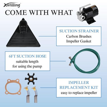 120V Electric Water Transfer Pump 330 GPH for Barrel,Pools, Aquariums - color: Black