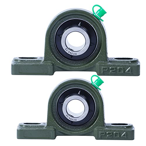 UCP204-12 Bearing 3/4in, Cast Iron 2-Pack