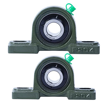 UCP204-12 Bearing 3/4in, Cast Iron 2-Pack