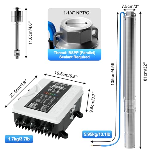 750W DC 48V Solar Water Pumps