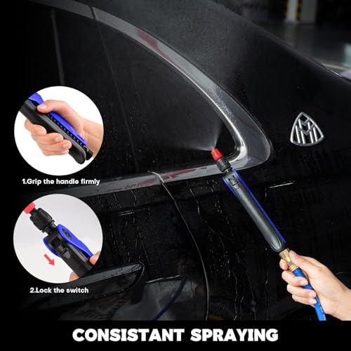 NEWISHTOOL High Pressure Sprayer Hose Nozzle, Air Hose Water Spray Nozzles