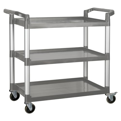 Winco 40 3/4" Gray Heavy-Duty Utility Cart - size: 40" x 19.5", style: Utility