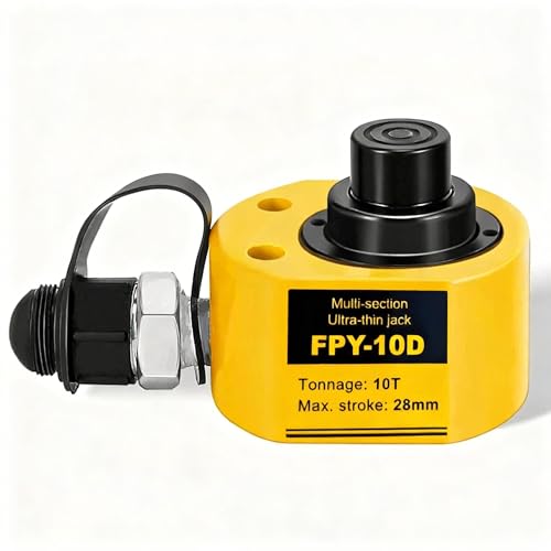 10T Hydraulic Cylinders Multi-Section 28mm/1.1" Stroke Lifting Cylinder - size: 10T Multi-Section 28mm/1.1" Stroke