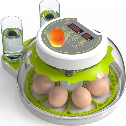 Egg Incubators for Hatching Eggs, 8/30 Chicken Egg Incubator | Automatic Egg Turning, Temperature Control & Humidity Display, Egg Candler, Home Use for Chicken, Duck, Quail - 2 Egg Trays