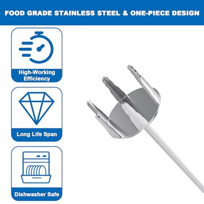 Outspark 3 Inch Stainless Steel Pork Puller Used with Standard Hand Drill,Pork Shredder Drill Attachment