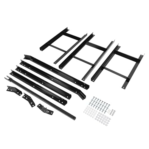 ALMULOO 84" Width Drag Harrow Fit for ATV UTV Garden Lawn Tractors Steel Black Powder Coated Tow Behind Drag Harrow Rake Driveway Grader Pin-Style Hitch
