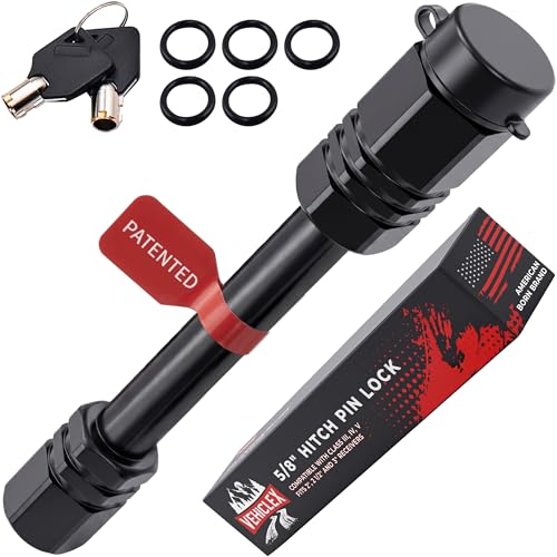 Vehiclex Trailer Hitch Pin Lock for 2.5" and 3" Receiver, Class III & IV - size: 2.5"-3" receiver