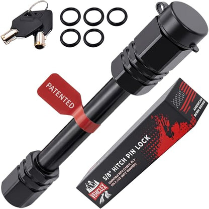 Vehiclex Trailer Hitch Pin Lock for 2.5" and 3" Receiver, Class III & IV - size: 2.5"-3" receiver