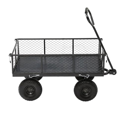 880lb Garden Wagon Steel Utility Cart Solid Wheels - size: 880LBS Cart