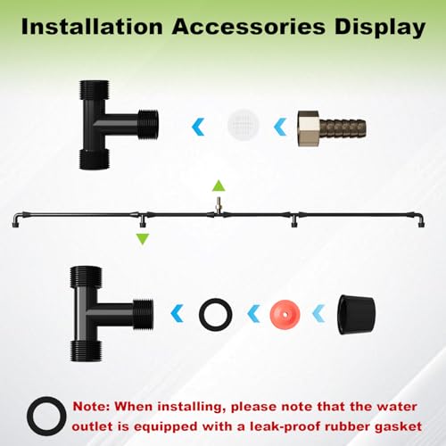 4-Nozzle Boom Sprayer Wand, Brass Fitting Sprayer, Wide-Coverage Agricultural & Lawn Spray Attachment for Tractors/UTVs