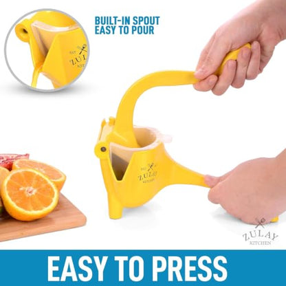 Zulay Kitchen Manual Fruit Juicer - color: Yellow