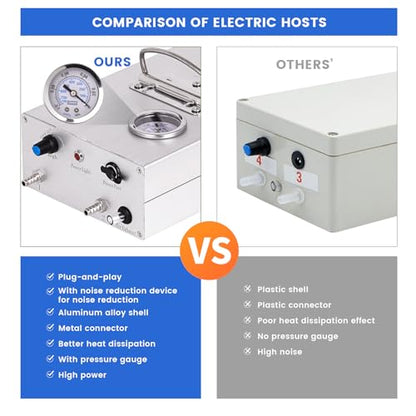 8L Cow/Goat Two-in-One Rechargeable Electric Milker, Goat Milker Machine, Cow Milking Machine, The Latest Pulsation Vacuum Pump with Pressure Gauge, 304 Stainless Steel Bucket (Rechargeable)
