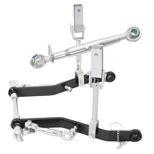 ALMULOO 3-Point Hitch Kit Assembly Compatible with Kubota B-Series Compact Tractors, Category 1 Heavy Steel+White Zinc, Powder Coated+Galvanized, Does Not Fit BX Series Tractors