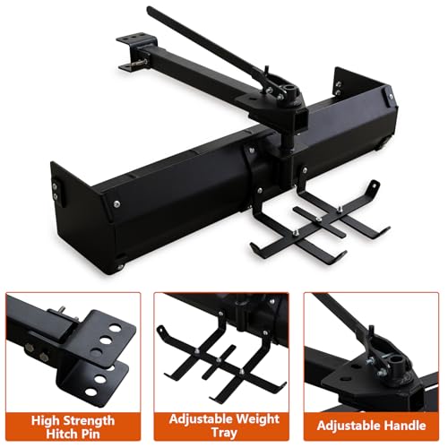42" Tow Behind Box Scraper, Box Blade Hitch Tow Fit for ATV UTV