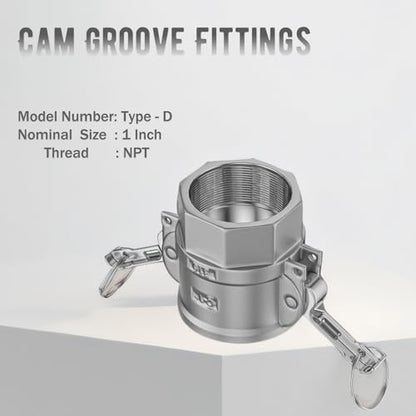 316 Stainless Steel 1" Camlock Fitting,Male & Female Thread - size: Cam lock 1" Type D + Type F