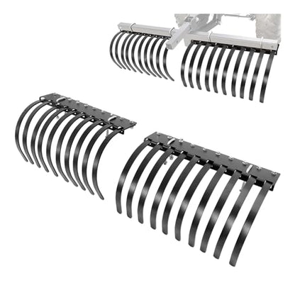 Wutist 48'' ATV/UTV Landscape Rake Implement for Removal of Rock, Grass
