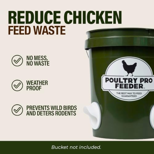 Poultry Pro DIY Chicken Feeder Kit, Weatherproof, 3 Ports & Hole Saw - style: Original Feeder 3 Pack