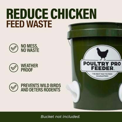 Poultry Pro DIY Chicken Feeder Kit, Weatherproof, 3 Ports & Hole Saw - style: Original Feeder 3 Pack