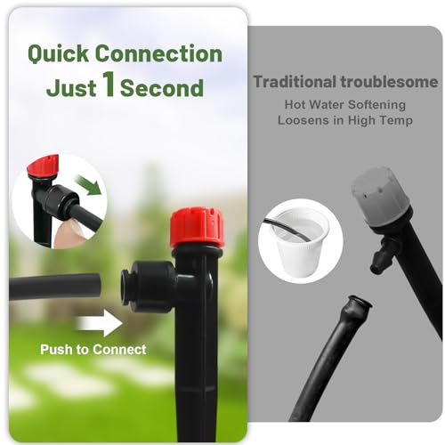 Drip Irrigation Kit for Garden, Quick-Connect Plant Watering System 250FT - size: 250FT