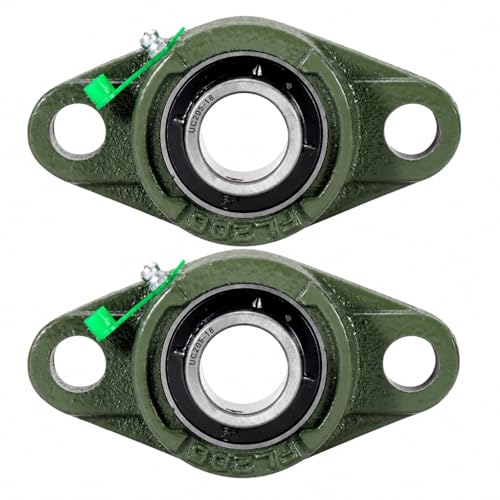 UCFL205-16 Flange Bearing 1in, Cast Iron, Chrome Insert, 2-Pack - size: 5.118 in