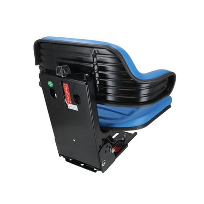 Seat Assembly Grammer Style Vinyl Blue fits New Holland 4835 5635 6635 7635 E7NN400KA fits Ford 2000 2110 2120 2600 3000 3600 3610 4000 4100 4110 4600 4610 5000 5610 6600 6610 7610 7710 E7NN400KA12M