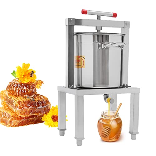 Grape Press, 3.5Gallon/448Oz Stainless Steel Fruit Wine Press with Height Adjustable Stand Apple Cider Manual Press Machine for Grape Honey…