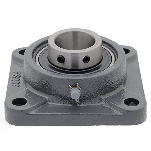 UCFS208-24 - 4-Bolt Flange-Mount Ball Bearing Unit, Insert Bearing UC208-24, Cast Iron Housing FS208, Bore Shaft 1-1/2 in (38.1 mm), Set Screw Locking, 5-1/8 in (130.17 mm) Flange Length