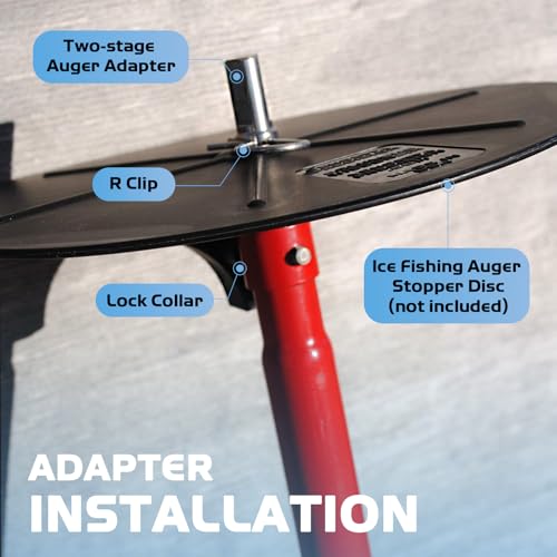 Two Stage Auger Adapter fit for 1/2" Hand Drills and 3/4 & 7/8 ID Augers