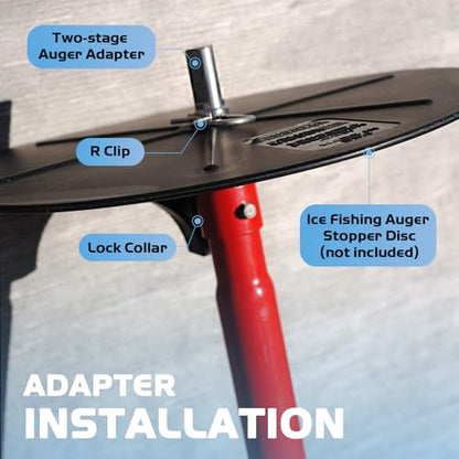 Two Stage Auger Adapter fit for 1/2" Hand Drills and 3/4 & 7/8 ID Augers