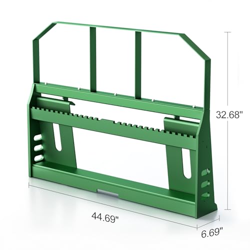 Pallet Forks Quick Attach Pallet Forks 4409 lbs Universal Skid Steer Pallet Fork Attachmen 45“ Pallet Fork Frame for Tractors and Loaders (Green)
