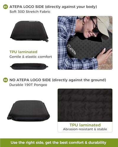 ATEPA Inflatable Seat Cushion - color: 2 Pack - Black