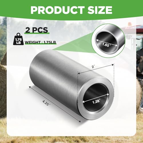 LEIFIDE 2 Pcs Bale Spear Weld on Sleeves - 4.25" Length x 1.96" OD