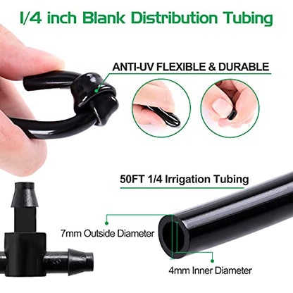 MIXC 50FT Drip Irrigation System, Misting System with 20 Adjustable Nozzles - size: 50FT
