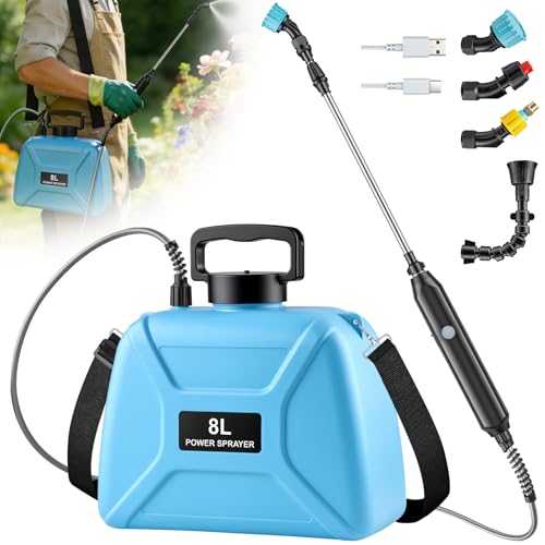 2 Gallon Electric Pump Sprayer in Lawn and Garden, Backpack Weed Sprayer
