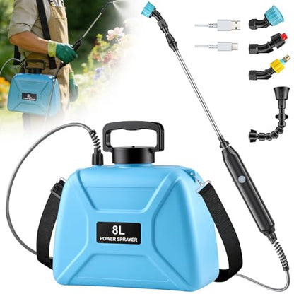 2 Gallon Electric Pump Sprayer in Lawn and Garden, Backpack Weed Sprayer