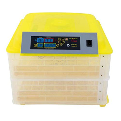 Digital Brooder Incubator Poultry Habitat Supplies Fully Automatic 96-Egg Chicken Duck Egg Incubator Thermostat for Hatching Poultry Goose Quail Bird (96 Egg)