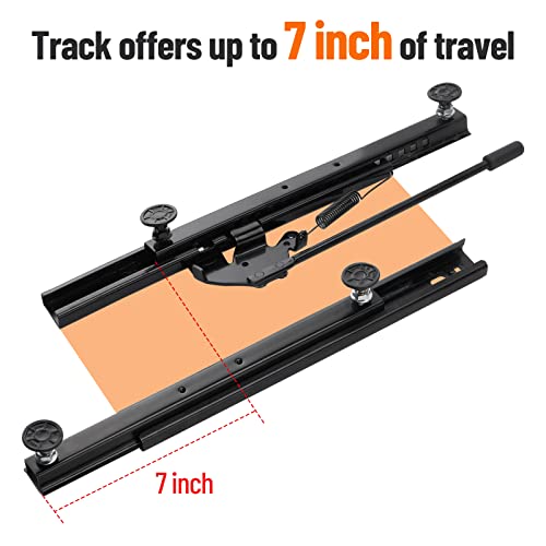 Universal Seat Slider Kit for Go Kart Bucket Seats - color: Black