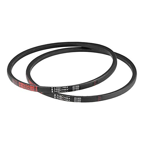 uxcell A710 V-Belts 710mm Inner Girth 13mm Top Width 8mm Thickness A-Section Rubber Drive Transmission Belt 2pcs - size: 28"